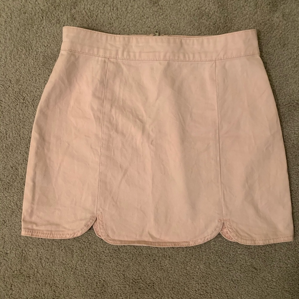 Light pink forever21 denim skirt